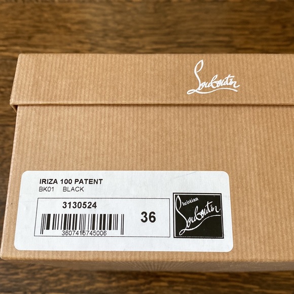 Christian Louboutin Iriza 100 Black Patent Pump Size 36 - Picture 2 of 6
